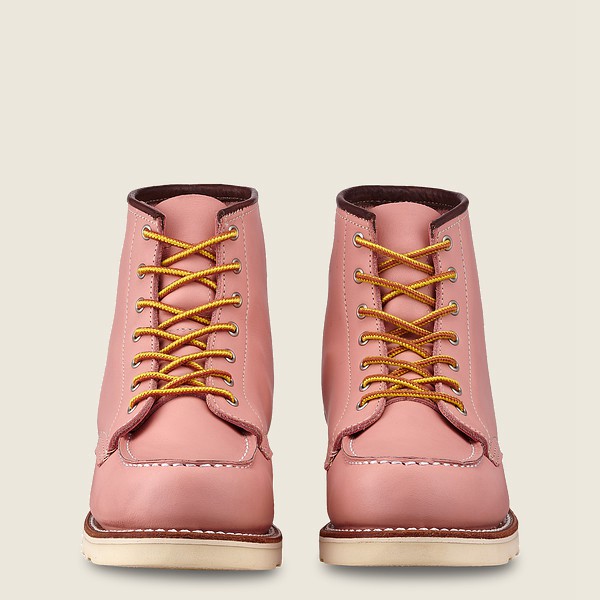 Red Wing Heritage Bot Bayan - 6-Inch Classic Moc - Short Boundary Deri - Pembe - 60CUZEGPF